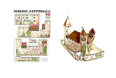 Modellbogen Schloss Rapperswil